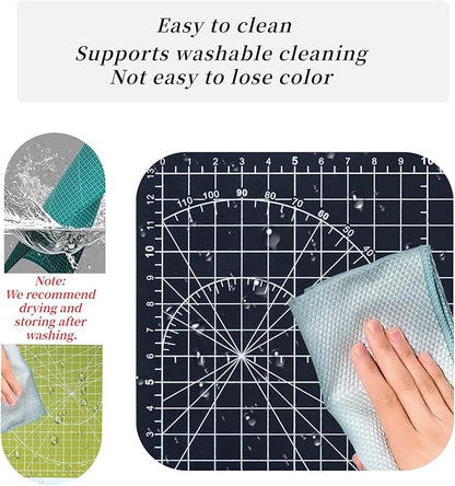 A5 Self-Healing Cutting Mat, Small Cutting Mat, Professional Double Sided Durable Cuttings Mats, Great for Hop Scrapbooking, Quilting, Fabric, Sewing Craft Projects (Black, A5)