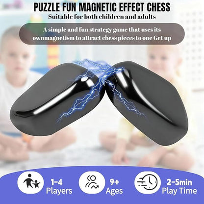 Bighero Magnetic Chess Game, Tabletop Magnetic Strategy Game,Multiplayer Battle Magnet Board Games,2025 Family Games for Kids and Adults, Portable Magnetic Chess Set with 20 Stones W