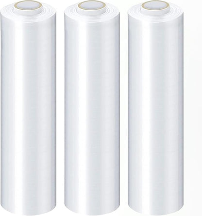 PSBM Stretch Wrap for Packing, 4 Pack of 15 Inch x 1500 Feet, 47 Gauge, High Cling Moving Stretch wrap, Cast Hand Stretch Film Moving wrap Rolls, Strong Plastic Wrap for Moving