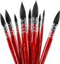 Grabie Professional Watercolor Paint Brushes, 9 Pcs Synthetic Squirrel Hair Mop Paintbrushes, Art Supplies for Painting, Great Watercolor Brushes for Artists, Amateur Hobbyists and Painting Lovers