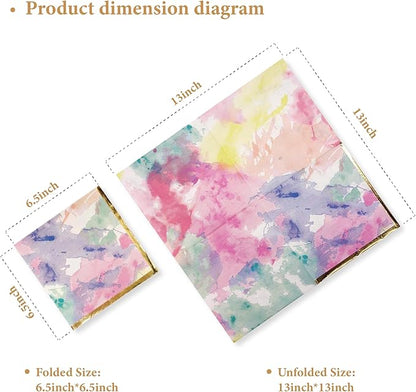 80-Pack Napkins Disposable Paper Towel Cocktail Dinner Party Decoration, Painting