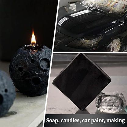 Mysterious Black Mica Powder for Epoxy Resin，Natural Shimmer Mica Powder Used for Coloring Resin Artwork, car Spray Paint, Candles, soap, Eye Shadow, Lip Gloss, Nail Polish(50g/1.7oz)