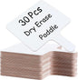 30 Pcs Dry Erase Answer Paddle 7 x 9 Inch Handheld Wooden White Board Double Sided Dry Erase Small Whiteboards for Students Classroom Games Party Auction Paddles for Bidding Meeting Voting(30)