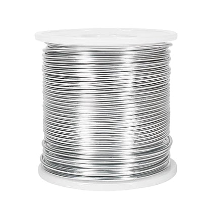 Tenn Well 15 Gauge Aluminum Wire, 164 Feet 1.5mm Bendable Metal Craft Wire for Jewelry Making, Beading, Armature, Sculpting, Bonsai Training, Crafting