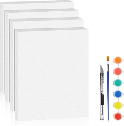 LuckyFoam White 4 Pack 15x12x1 inch Foam Sheets 1 Inch Thick Polystyrene Rectangles XPS Foam Board Craft for Insulating DIY Modeling Art Supplies