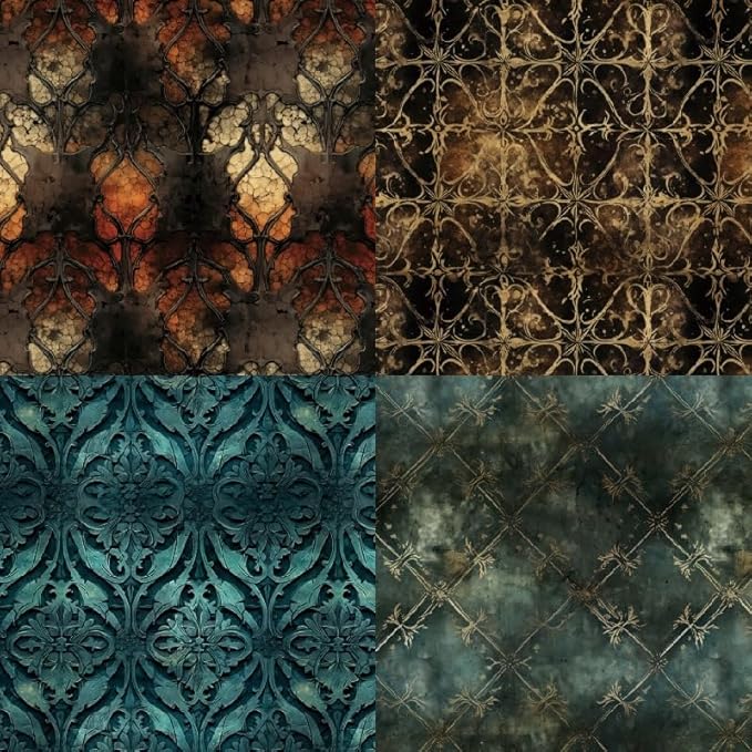 Vintage Window Scrapbook Paper Pad Color Boho Patterned Paper 6×6,24 Sheets Single-Sided Scrapbooking CardStock Papers Pad for Holiday Cardmaking DIY Origami Journaling.