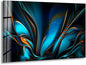 My Photostation.com 30Wx24H'' Orange & Blue Abstract Glass Wall ArtTempered Glass Printing Wall Decor Large Wall Art Wall Hangings