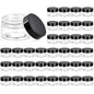 Eternal Moment 36 Pack 1 OZ Plastic Jars Round Clear Cosmetic Container Jars with Lids, Perfect for Lotion, Cream, Ointments, Makeup, Eye Shadow, Rhinestone, Samples, Pot, Travel Storage