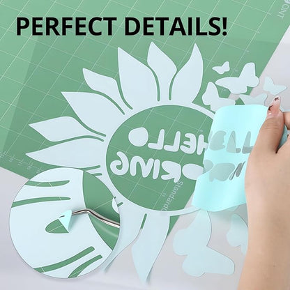 HTVRONT HTV Rolls Heat Transfer Vinyl - 12" x 8ft Mint HTV Vinyl for Shirts, Iron on Vinyl for All Cutting Machine - Easy to Cut & Weed for Heat Transfer Design (Mint)