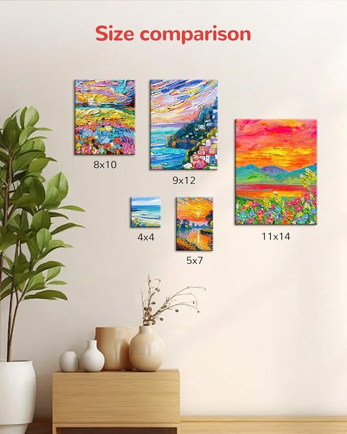 Canvas Boards 36 Pack, 9x12 Inch White Blank Painting Canvas Panels, 100% Cotton Art Supplies for Acrylics Oil Watercolor Tempera Paints