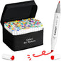 Caliart Markers, 168 Colors Dual Tip Art Markers Sketch Pens Permanent Alcohol Based, with Case for Adult Artist Halloween Drawing Sketching