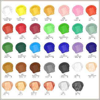 Artecho Purple Acrylic Paint, Light Purple Paint (120ml / 4.05oz) Tubes, Art Craft Paints for Canvas, Rock, Stone, Wood, Fabric, Art Supplies