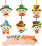 Fennoral 12 Pack Fall Craft for Kids Make You Own Scarecrow Foam Stickers DIY Arts and Crafts for Boys Girls Fall Art Activities Party Supply Autumn Thanksgiving Decoration