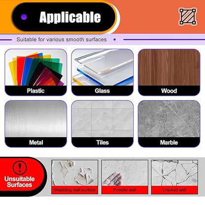 30 Pcs Large Strong Double Sided Adhesive Pads, Made of 3M, Heavy Duty Square Sticky Mounting Foam Tape for Car Décor Wall, 0.12" Thick Black Sticky Pads 2.13" x 3.35"