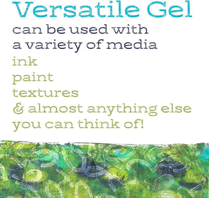 Gel Press Monoprinting Print Plate - 6” X 6” Gel Plate - Printmaking Supplies - Reusable Gel Printing Plate for Press Art for Card Making, Scrapbooking, Journaling, Arts and Crafts, Home Decor