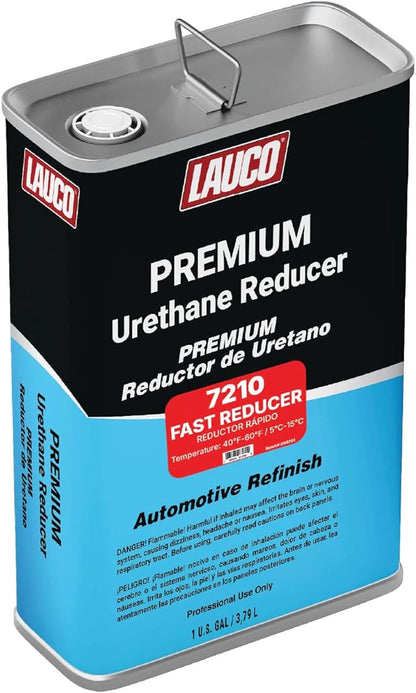 LAUCO Fast Urethane Grade Reducer (7210), 2 Gallon, 40°F - 60°F - For Automotive Paint and Industrial Paint Use - High Performance Automotive Grade