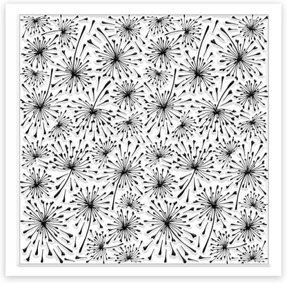 CHGCRAFT Dandelions Background Silicone Texture Stamp Polymer Clay Molds DIY Clay Texture Tools for Clay Pottery Earring Jewelry Making Stamp Engraving Machines, Dandelion, 5.5x5.5inch