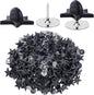 200pcs Black Rubber Pin Backs with 200pcs Blank Pins Star Shape Butterfly Clutch Tie Tacks Backings Pin Holder Keepers for Lapel Pins DIY Accessory