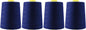 Mandala Crafts 4 Pack of Serger Threads Cones Spools - 20S/2 24000 Yards Polyester Midnight Blue Threads for Sergers Machine and Overlock Quilting Sewing Machine