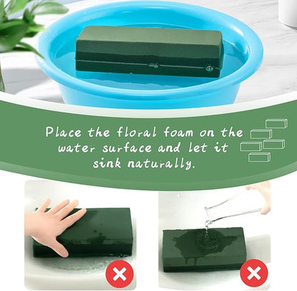 Tunnkit 8 Pcs Floral Foam Blocks Each 7.8" L x 3.5" W x 2.4" H Wet & Dry Flower Foam Blocks for Fresh and Artificial Flower Florist Foam Craft Art Supplies Wedding Home Decor for Flower Arrangement