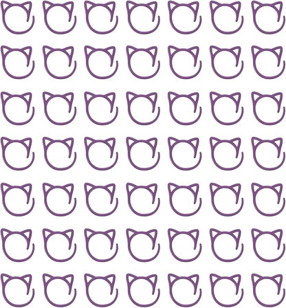 uxcell 50pcs Stitch Markers, Spiral Stitch Markers Crochet Needle Clip Counter Knit Ring Crochet Locking Sewing Accessories for DIY Handcraft Knitting and Crocheting, Violet
