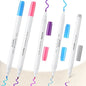 Fabric Markers for Sewing, 5 Count Pack, Includes 2 Water Soluble Fabric Marker 2 Air Erasable Pens 1 Eraser Marker, Disappearing Ink Pen, Sewing Quilting Embroidery Supplies