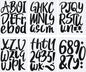 Outus 576 Pieces 8 Sheets Letters Stickers Self Adhesive Vinyl Letter Alphabet Number Stickers Mailbox Numbers Sticker, Decals for Classroom Decor, Sign, Door(Black,6 Inch)