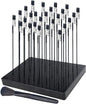 LAMXD Model Painting Stand Base (19 x 14 Holes) and 26PCS Alligator Clip Sticks Set (with Rubber Tips) Modeling Tools for Airbrush Spray, for Model Parts Holder (7.87 x 5.9Inch)