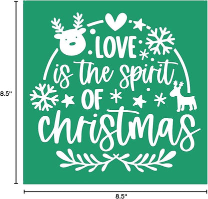 JAAJDO Reusable Silk Screen Stencil for Painting on Wood, Christmas Pillow Covers, Window Decor, Hand Towels, T-Shirt - Mesh Transfers Adhesive Stencils for Crafts