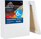 PHOENIX 16x20 Inch 6 Pack Artist Canvas - Large Stretched Canvases for Painting - 3/4 Inch Profile, 100% Cotton 11 Oz. Gesso Primed White Blank Professional Canvas Oil & Acrylic Paints