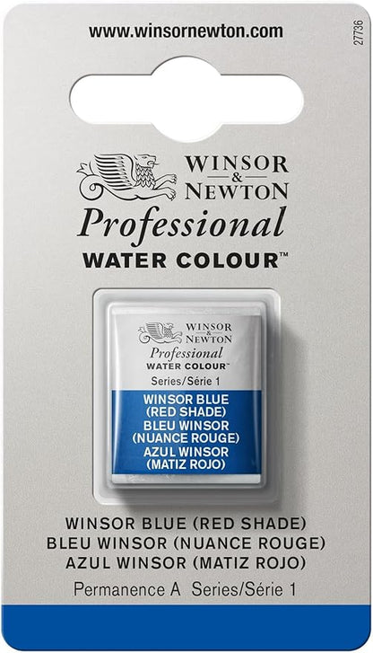 Winsor & Newton Professional Water Colour Paint, Half Pan, Winsor Blue Red Shade