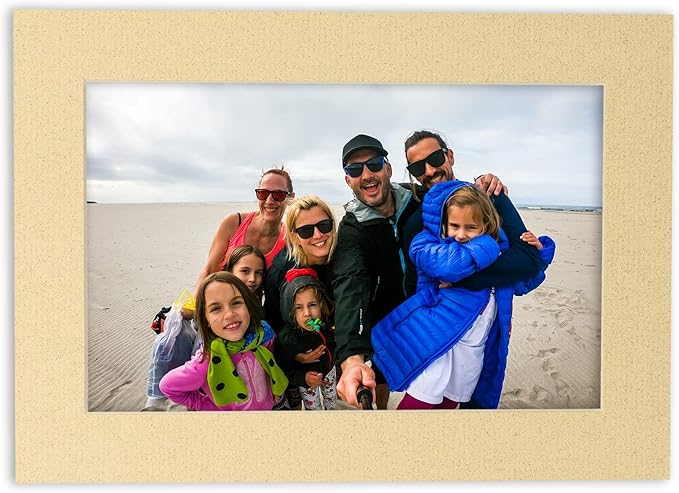 11x14 Mat for 8.5x11 Photo - Precut Tan Picture Matboard for Frames 11 x 14 Inches - Bevel Cut Matte to Display Art 8.5 x 11 Inches - Acid Free Pack of 100 MATS with Backing Boards & Clear Bags