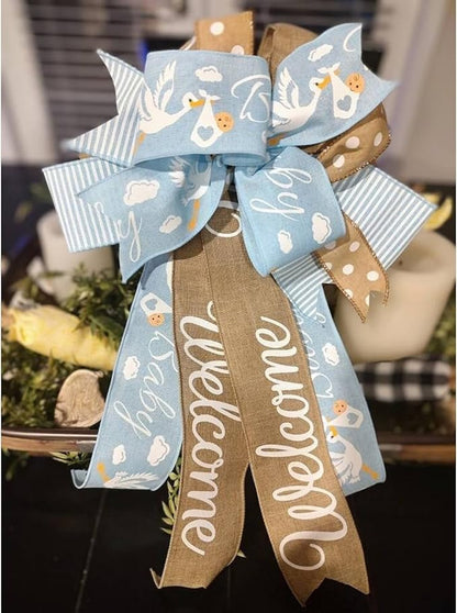 Burlap Ribbon Wired, Farmhouse Rustic Welcome Ribbon for Gifts Wrapping DIY Crafts Floral Bows Wreath Making Party Supplies Holiday Home Decoration, 2.5 Inch x 10 Yards