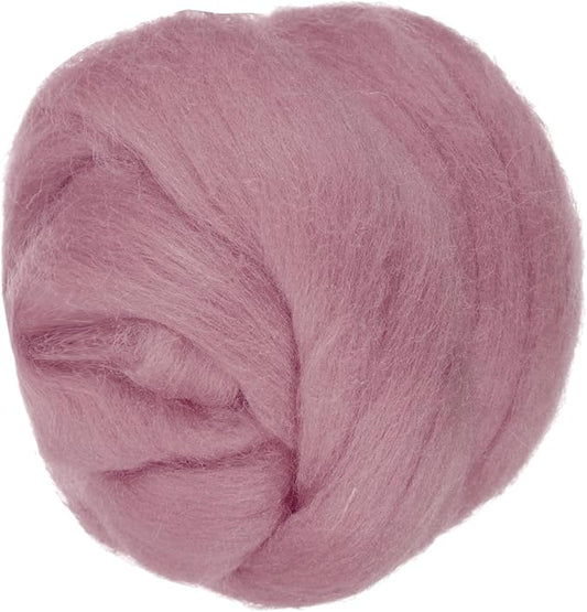 PATIKIL Wool Roving Yarn, 250G/8.8OZ Felting Wool Pure Roving Yarn, Pale Pink