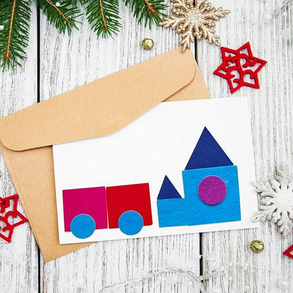 Jtnohx Geometric Stickers, Felt Stickers for Kids, Felt Geometric for Crafts, Craft Supplies for Scrapbooking 170pcs 1" to 2" Size