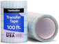 6" x 100' Roll of Clear Transfer Tape for Vinyl, Made in America, Vinyl Transfer Tape with Alignment Grid for Crafts, Decals, and Letters