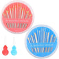 Eketirry 60pcs Premium Hand Sewing Needles, 2 Pack 30-Count Assorted Needles for Sewing Repair, 6 Different Sizes Sewing Needles with 2 Threaders (Pink& Blue,1)