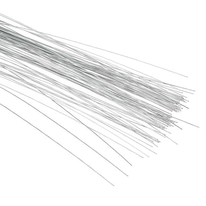 PATIKIL 22 Gauge 16" Floral Stem Wire, 100 Pcs Paper Wrapped Iron Artificial Flower Stem Accessories for DIY Bouquet Stem and Craft Decoration, Silver