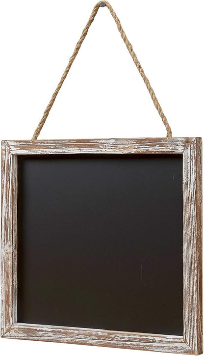 Barnyard Designs Magnetic Hanging Chalkboard Sign – Rustic Decorative Display Presentation Board for Office, School Supplies, Kitchen, Restaurant, Weddings and More, 11” x 10” (3 Pack)