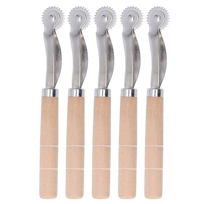 Oumefar 5Pcs Tracing Wheel Paper Perforator Tracing Wheel Serrated Tracing Wheel Serrated Tracing Wheel for Punching Marking, Sewing Tracing Wheel for Sewing Patterns
