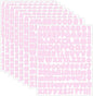 Starboling Pink Alphabet Stickers, 1/2 inch, 10 Sheets, Self-Adhesive Vinyl, Minimalist Style, Perfect for Labels & Decor