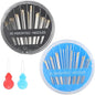 Eketirry 60pcs Premium Hand Sewing Needles，2 Pack 30-Count Assorted Needles for Sewing Repair, 6 Different Sizes Sewing Needles with 2 Threaders (Blue& Black,1)