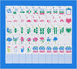 American Mahjong Tile Set with Carrying Bag and Accessories, 160 Acrylic Engraved Mahjong Tiles(Light Blue