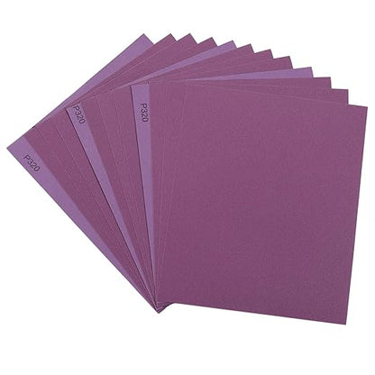 Sandpaper 15Pcs, 320 Grit Sandpaper, Wet Dry Sandpaper Sheets 9 X 11 Inch, White Fused Alumina Abrasive, Sander Paper for Wood Furniture Finishing, Metal Sanding, Automotive Polishing