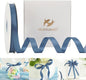 HUIHUANG Satin Ribbon 1/2 inch X 50 Yards Continuous, Smoke Blue Double-Faced Satin Ribbon for Gift Wrapping, Bows, DIY Crafts, Flower Bouquet, Bridal Shower Wedding Decor