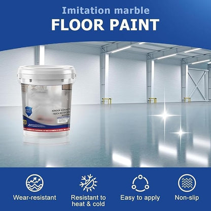 Epoxy Floor Paint, Epoxy Colored Sand Floor Paint, High-Gloss Marble Effect Self-Leveling Coating, Waterproof, Non-Slip, Ultra-Durable for Garage, Basement, Wood Floors (Purple,44 lb)