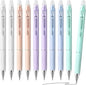 Temiary 10 Pcs Retractable Erasable Gel Pens, Fine Point 0.5 mm, Make Mistakes Disappear, Smooth Writing Gel Pen with Eraser for Journaling Note Taking Marking Planner Crossword Puzzles (Black Ink)