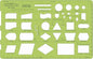Pacific Arc - Computer Flow Chart Template - Drawing Aid Stencil for Professional or School Work - Size 6.188 x 9.75 inches.