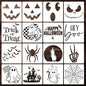 Halloween Stencils for Door Mats 8” Ghost Face Stencil Boo Trick or Treat Stencils for Painting on Wood Pumpkin Doormats T-Shirts