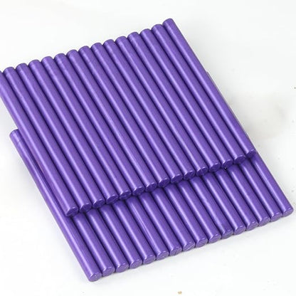 Purple Wax Seal Sticks, 30pcs Sealing Wax Sticks, HOSEALING Glue Gun Wax Seal Sticks for Wax Seal Stamp, Premium Sealing Wax for Wedding Invitations, Letter, Envelope, Craft Adhesive (Mini Size)